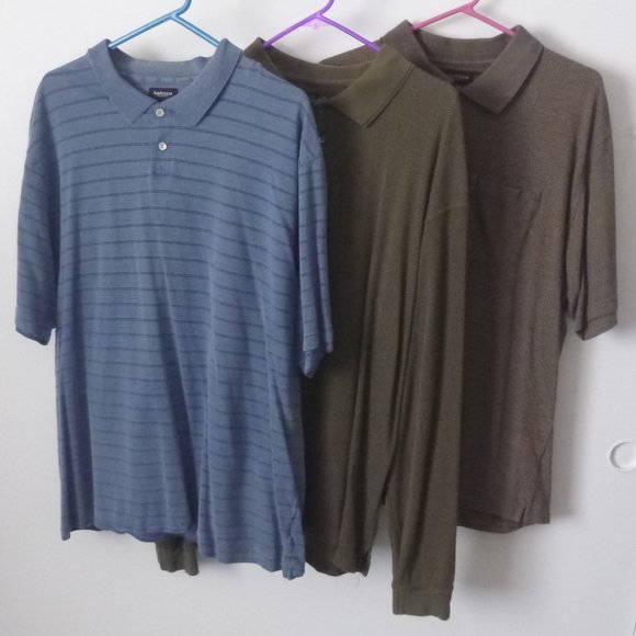 3 Van Heusen Men's Polo Shirts (XXL) - Picture 1 of 8